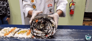 Riesige Sushi-Rolle