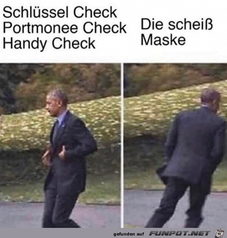 Maske vergessen