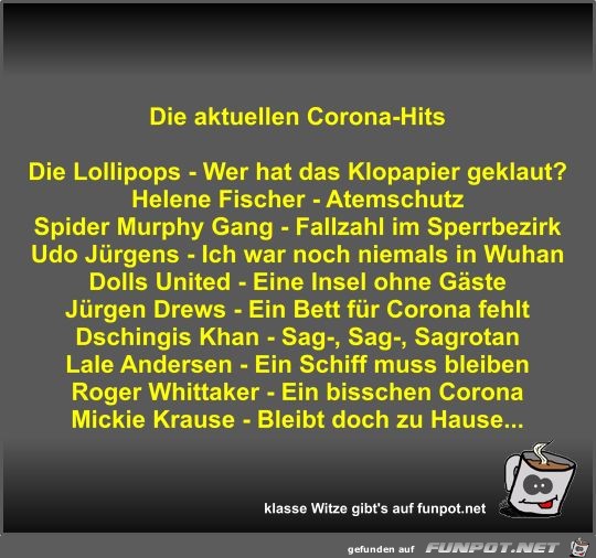 Die aktuellen Corona-Hits