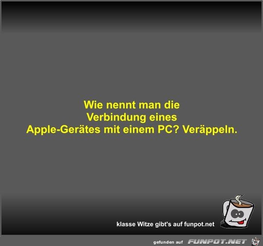 Wie nennt man die Verbindung eines Apple-Gertes mit einem