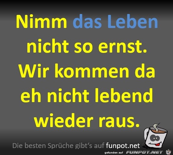 Nimm das Leben nicht so ernst