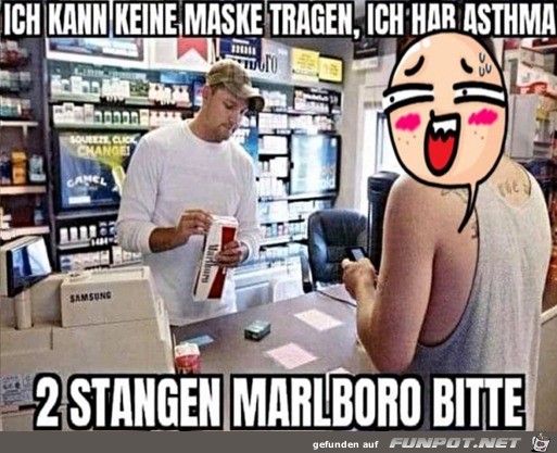 Ich kann keine Maske wegen Asthma tragen