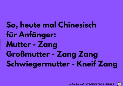 Heute mal Chinesisch