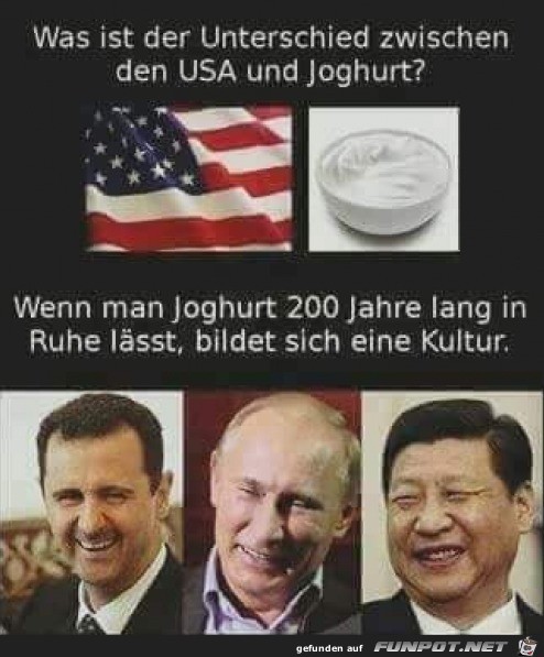 Die USA und Joghurt