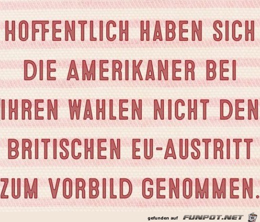 Wahl in den USA wird wie Brexit