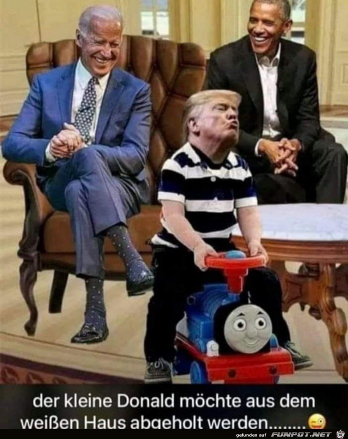 Der kleine Donald will abgeholt werden