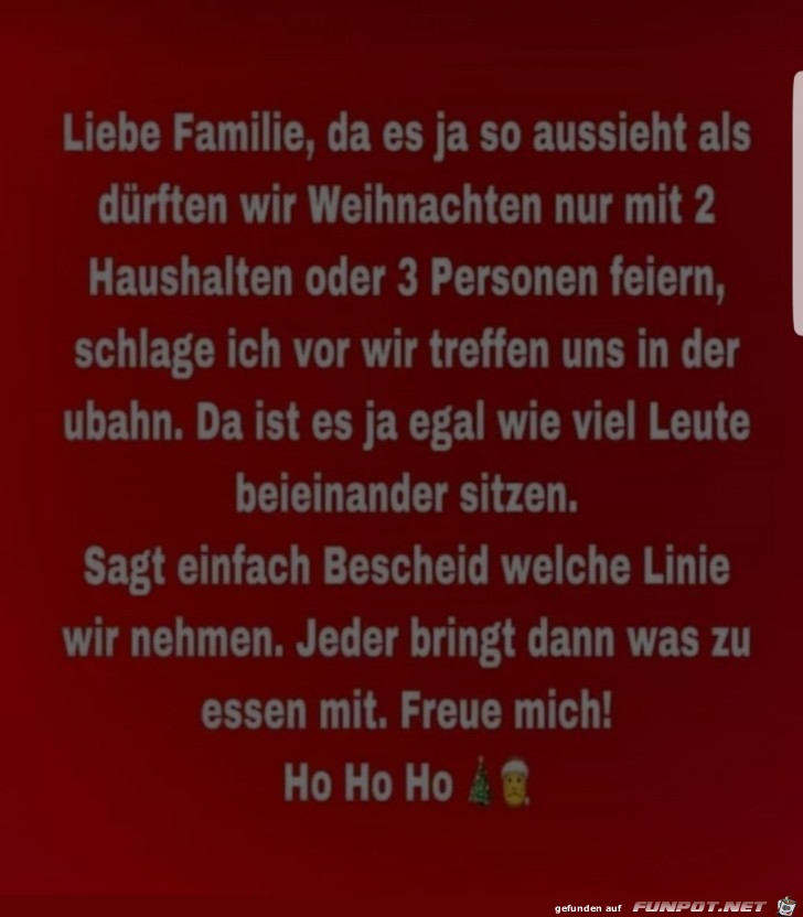 Weihnachten in der Bahn