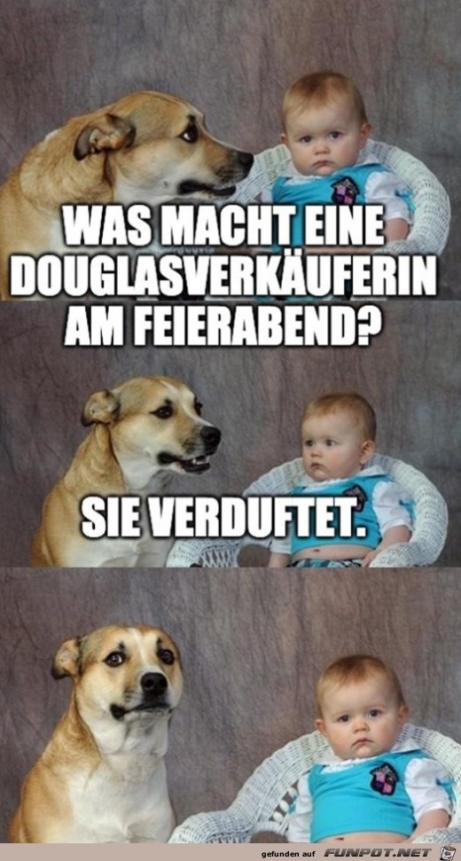 Eine Verkuferin nach Feierabend