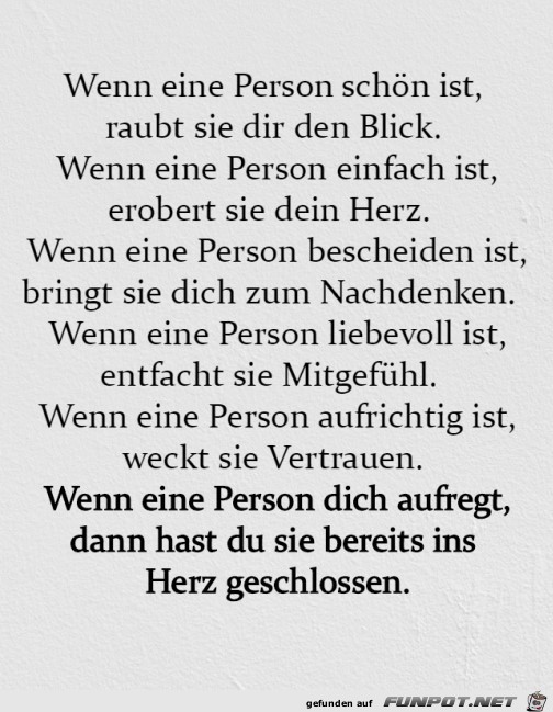 Wenn eine Person