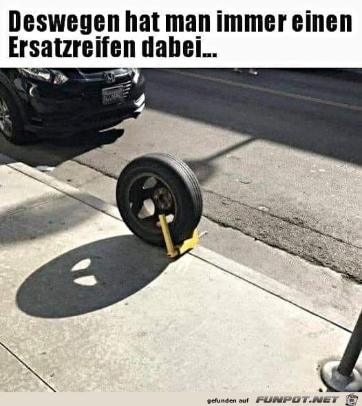 Dafr hat man einen Ersatzreifen