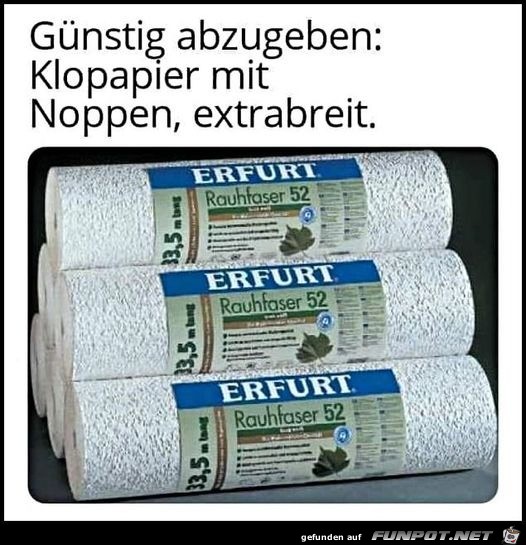 Klopapier mit Noppen