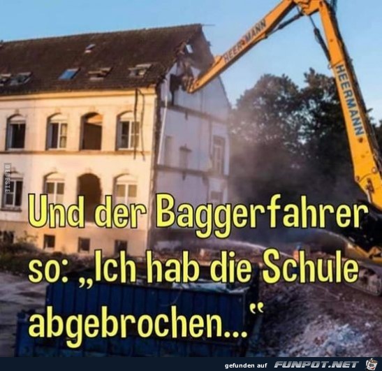 Schule abgebrochen