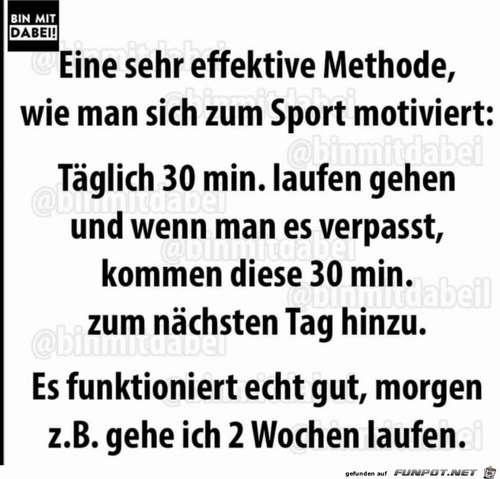 Zum Sport motivieren