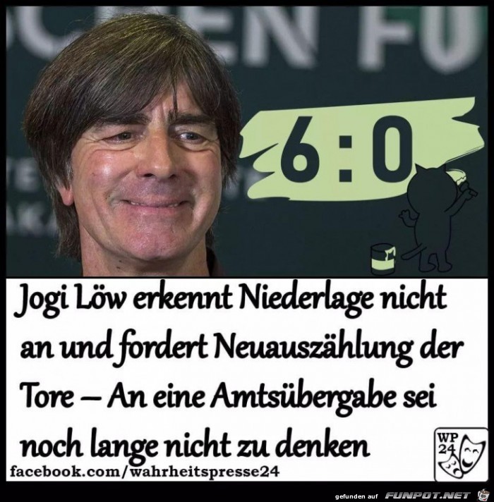 Jogi Lw erkennt Niederlage nicht an