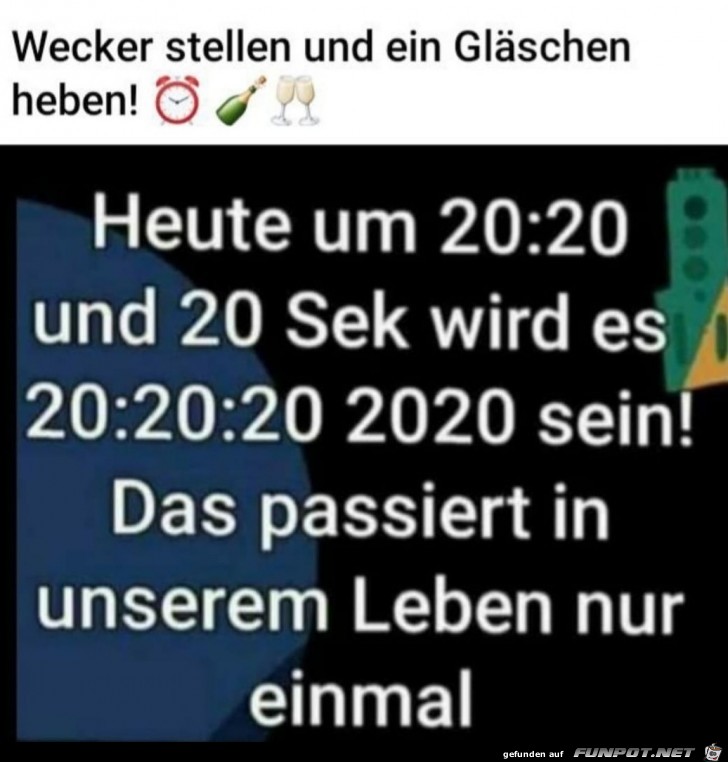 Das passt doch jeden Abend