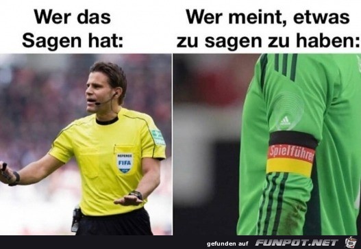 Wer meint beim Fuball etwas zu sagen zu haben