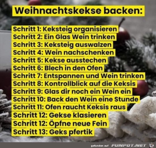 Weihnachtskekse backen