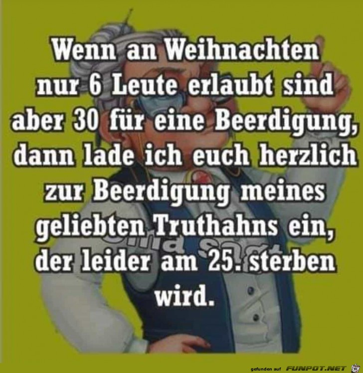 Einladung zur Beerdigung meines Truthahns