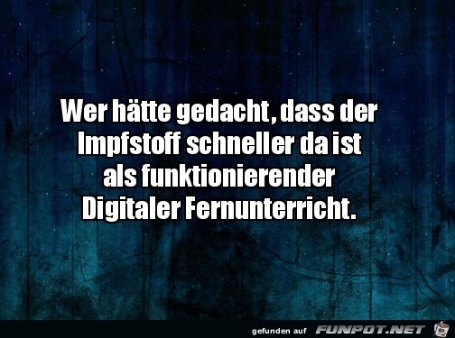 Impfstoff vor digitalem Fernunterricht