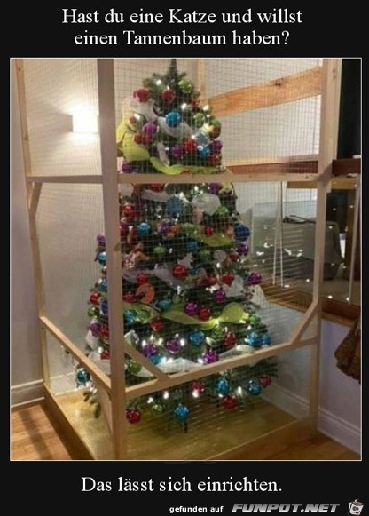 Weihnachtsbaum fr Katzenbesitzer