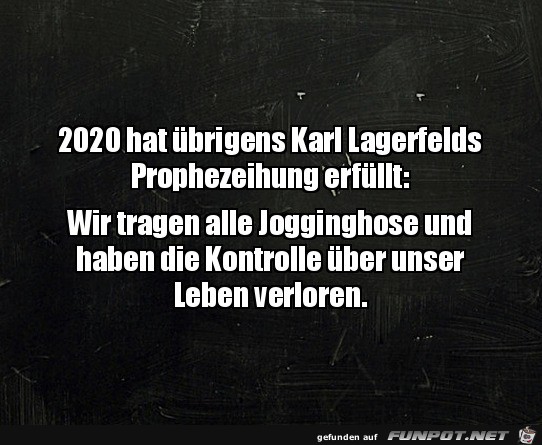 Karl Lagerfelds Prophezeihung