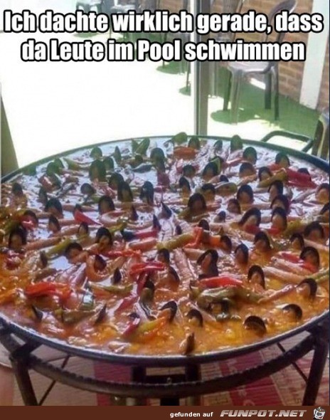 Dachte da schwimmen Leute