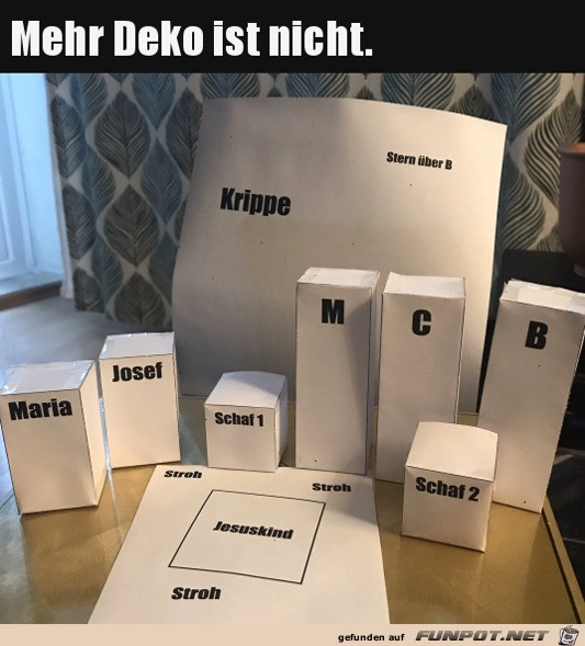 Mehr Deko wird es nicht