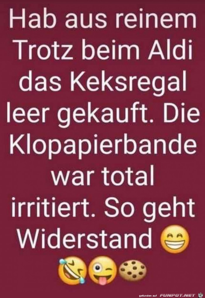 Alle Kekse gekauft