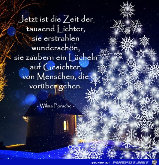 Jetzt ist die Zeit der tausend Lichter