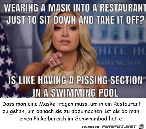 Wearing Masks In Restaurants - English German