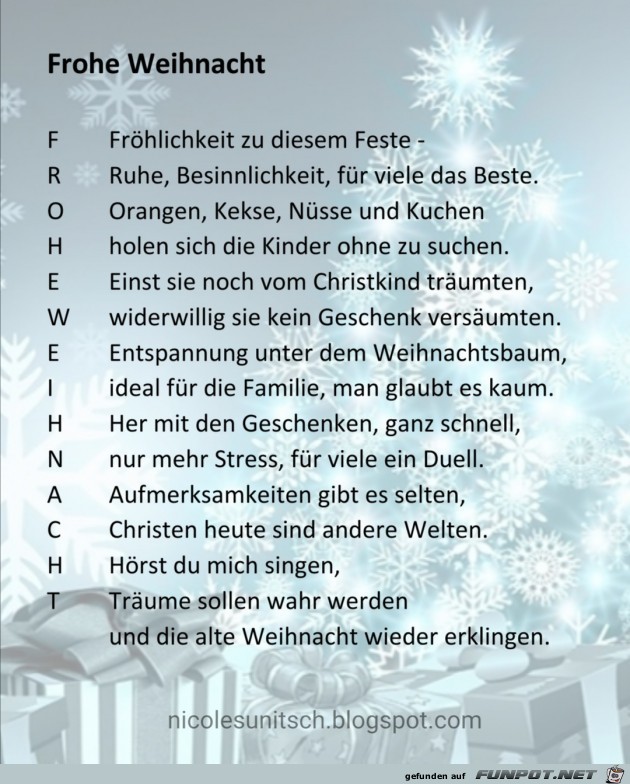 Frohe Weihnacht