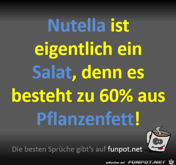 Nutella ist Salat