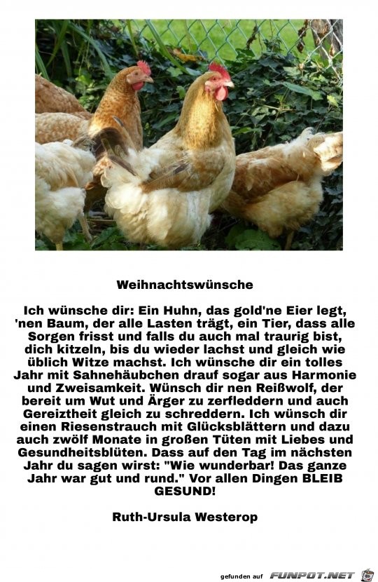 Ich wuensche dir ein Huhn