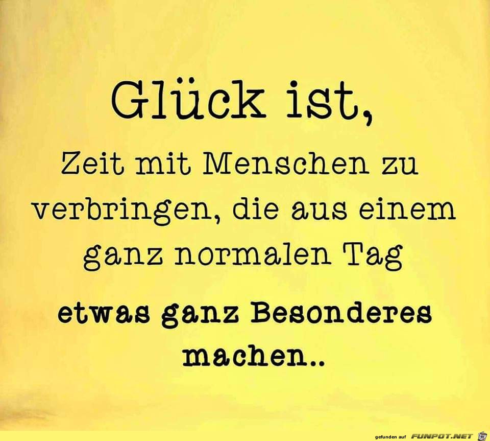 Glueck ist Zeit mit Menschen