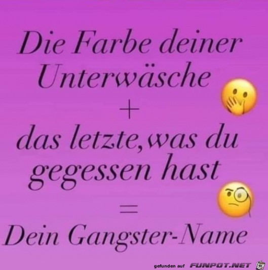 Dein Gangster-Name