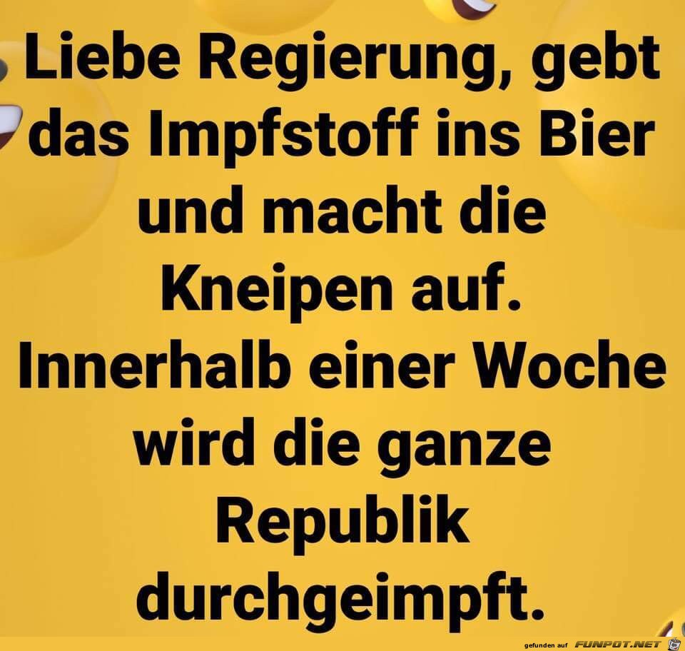 Liebe Regierung