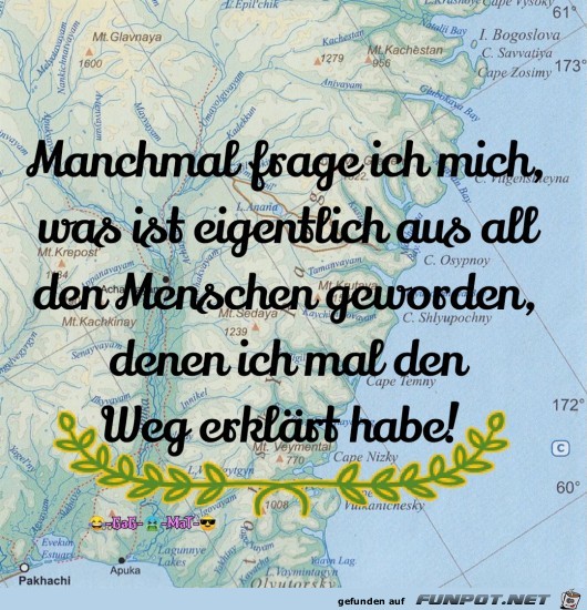 Manchmal frage ich mich...