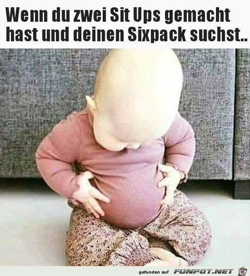 Wo ist mein Sixpack?