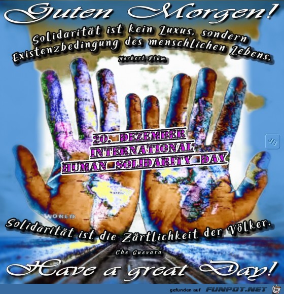 Internationaler Tag der menschlichen Solidaritt / Internati