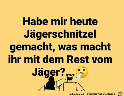 Habe mir heute Jaegerschnitzel gemacht...