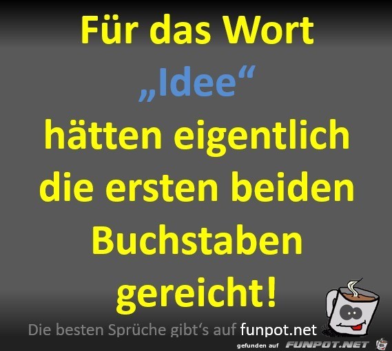 Das Wort Idee