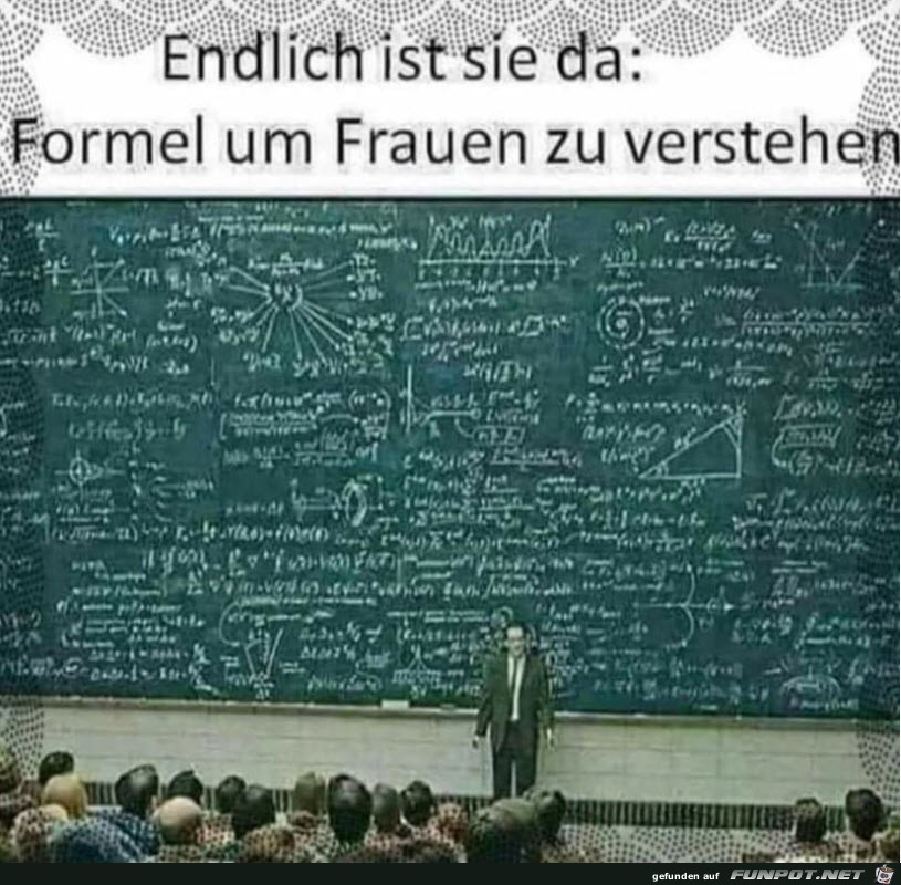 Formel, um Frauen zu verstehen