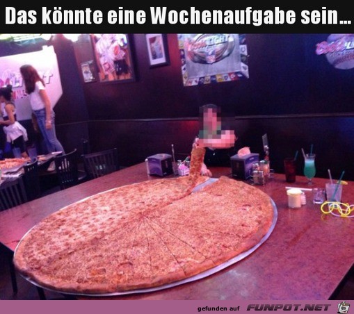 Ziemlich groe Pizza