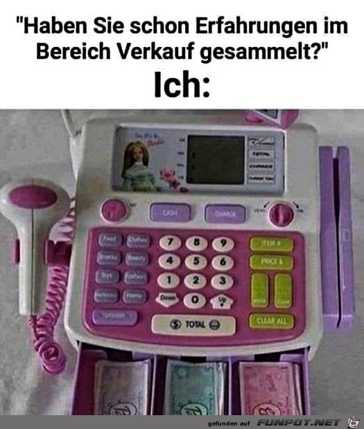 Erfahrung im Verkauf