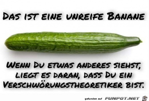 Eine unreife Banane