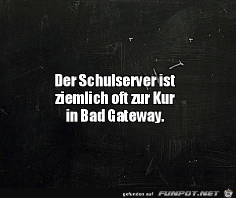 Schulserver ist zur Kur