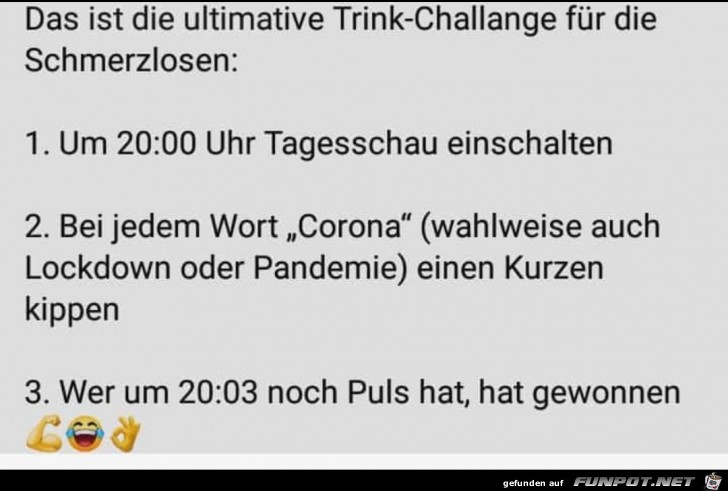 Trink-Challenge Corona