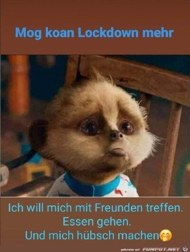 Traurig wegen Lockdown