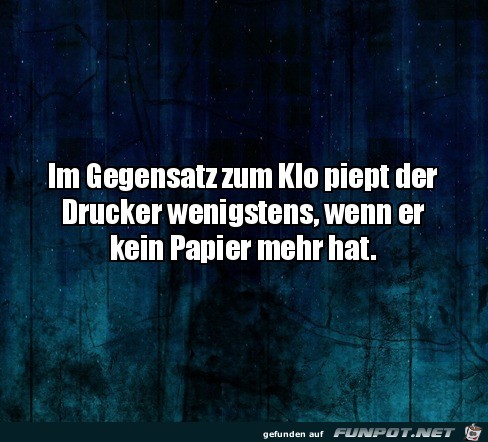 Der Drucker piepst wenigstens