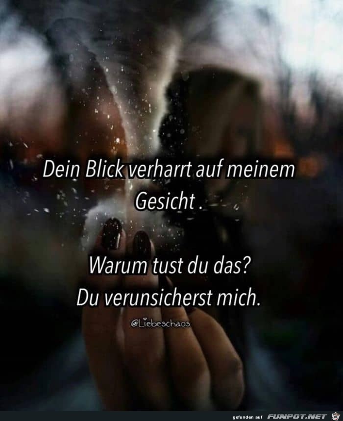 Dein Blick verharrt